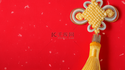 黑色边框中国结背景图片_国风新年喜庆中国结通用背景