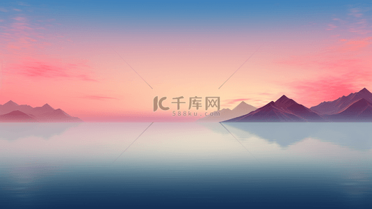 湖面湖面背景图片_唯美简约山脉湖面广告产品网页背景4设计