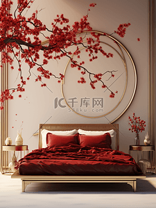 中国风喜庆装饰卧室图片19