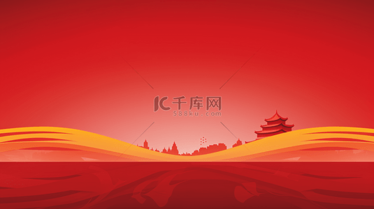 主旋律背景图片_中国红正能量古典建筑背景15