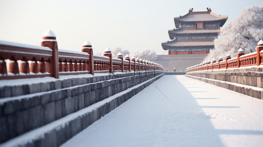 故宫冬季古建筑雪景图片23
