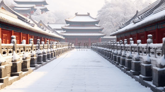 故宫冬季古建筑雪景图片26