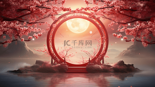 彩色中国风古典装饰春节边框背景4