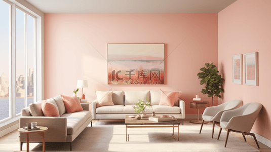 粉桃色室内家居设计1背景