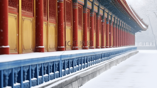 故宫冬季古建筑雪景图片21