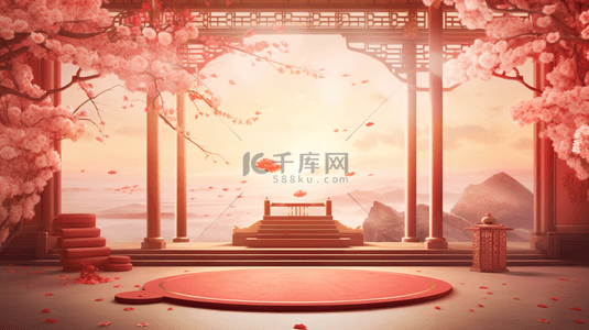 春节中国风边框背景图片_彩色中国风古典装饰春节边框背景5