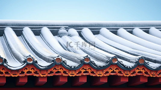 图片冬季背景图片_北京故宫冬季雪景特写镜头图片22