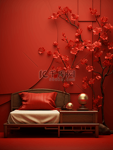 中国风喜庆装饰卧室图片26