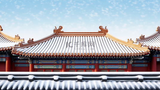 唯美冬季故宫雪景图片33