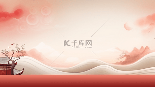 云雾背景背景图片_中国风传统古典装饰背景26背景图片