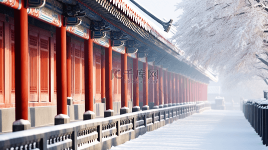 故宫冬季古建筑雪景图片28