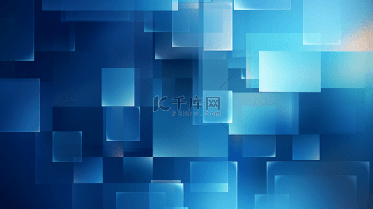 蓝色科技感方块层次装饰背景8设计
