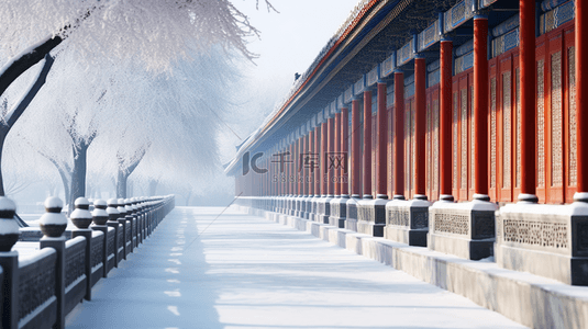 故宫冬季古建筑雪景图片8