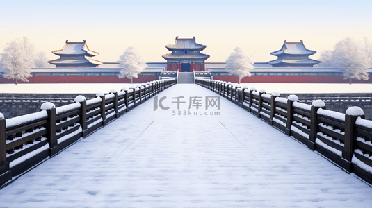 故宫冬季古建筑雪景图片15