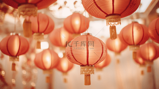 红色新年中国年喜庆灯笼背景9设计
