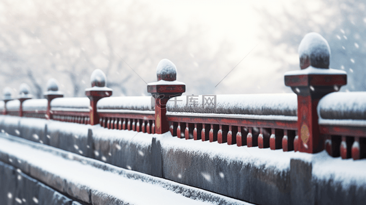 故宫冬季古建筑雪景图片5