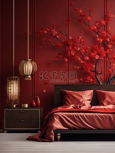中国风喜庆装饰卧室图片36