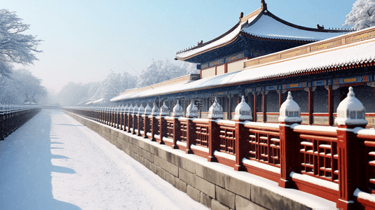 故宫冬季古建筑雪景图片35