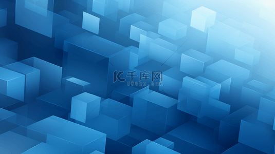 蓝色科技感方块层次装饰背景22设计图