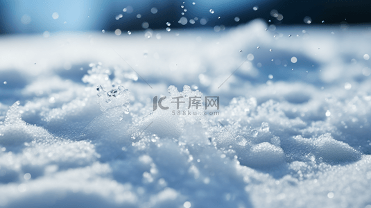 雪地广告背景图片_雪地白雪冰雪特写产品广告背景(10)