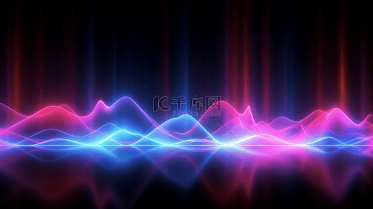 紫色背景音乐背景图片_蓝紫色光效线条音乐节奏背景4设计