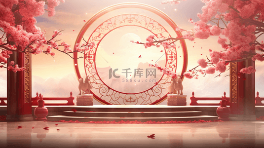 彩色中国风古典装饰春节边框背景17