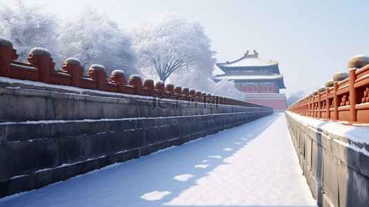故宫冬季古建筑雪景图片17
