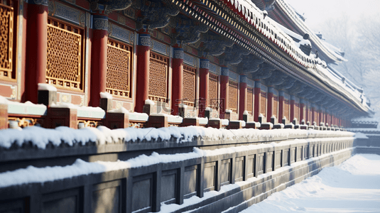 故宫冬季古建筑雪景图片6