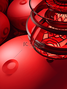 圣诞背景背景图片_背景红色新年喜庆背景插画