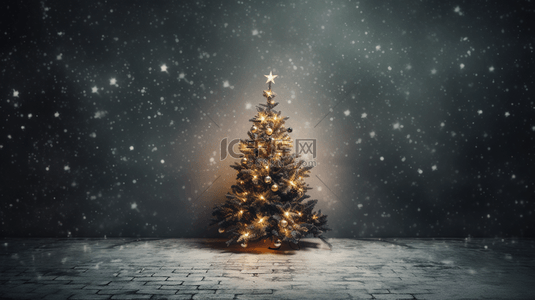 冬季圣诞节圣诞树简约背景15设计