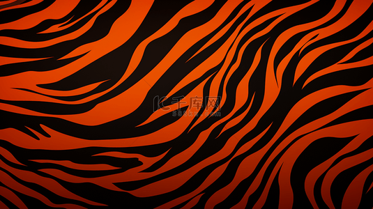 斑马纹理背景图片_橙色黑色斑马纹线条纹理质感背景4