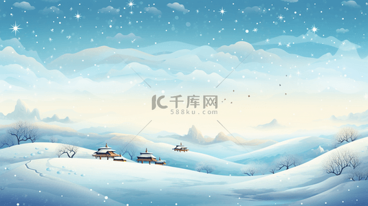 冬天背景图片_冬季唯美雪景寒冷背景15