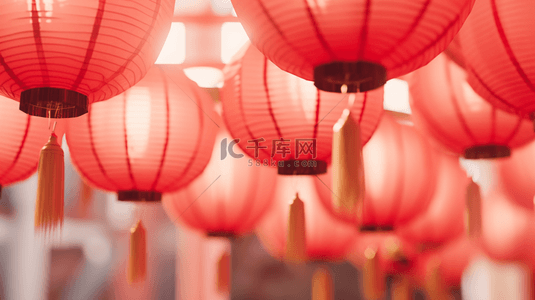 红色新年中国年喜庆灯笼背景3背景图