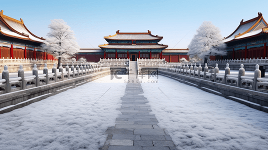 唯美冬季故宫雪景图片15