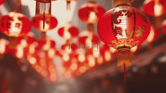 欢庆新年背景图片_红色新年中国年喜庆灯笼背景设计图
