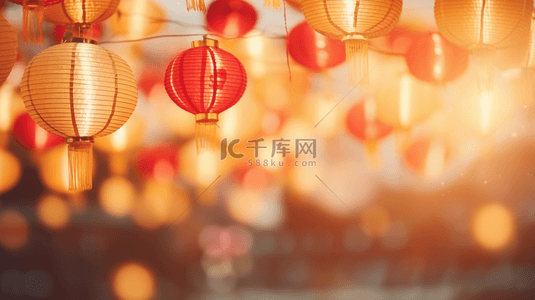 红色新年中国年喜庆灯笼背景12背景图
