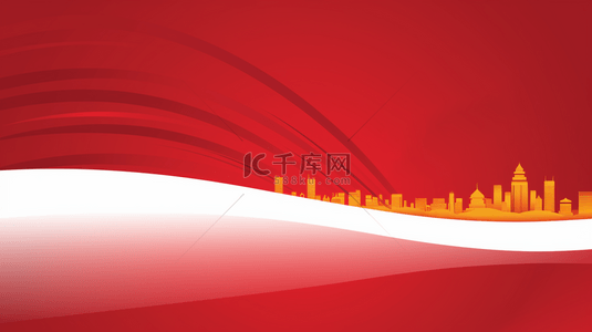 中国红正能量古典建筑背景2