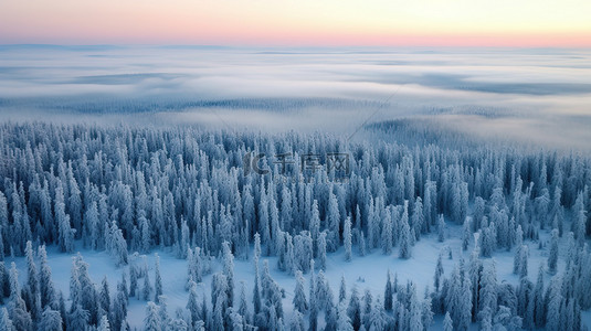 美丽的雪景航拍风光5背景图片