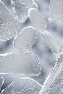 冰霜之刃摄影照片_寒冷冬季结晶冰霜图41