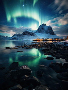 冰川美丽的极光风景10图片