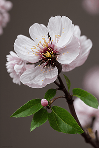 春天盛开的粉色桃花图片75