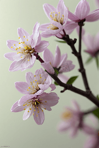 春天盛开的粉色桃花图片130