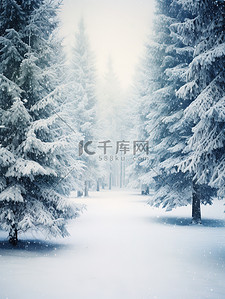 冬天松树雪景大雪8图片
