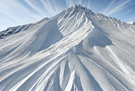 寒冷冬季高山积雪风景图102