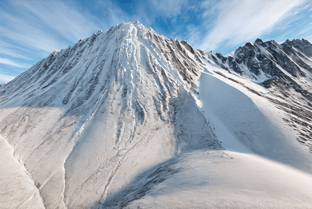 寒冷冬季高山积雪风景图120