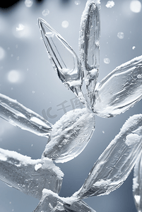 寒冷冬季结晶冰霜图50