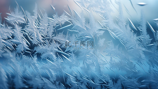 雪背景图片_冬天窗户上的窗花冰花4素材