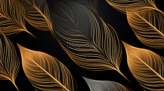 金叶植物装饰艺术壁纸7设计图
