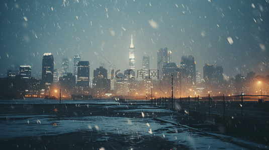 城市冬天背景图片_冬天雨雪天气城市寒冷氛围背景(1)