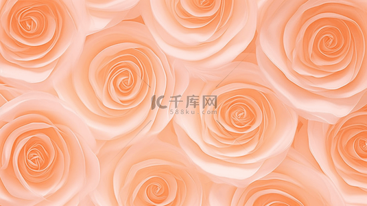 玫瑰花设计背景图片_柔和桃色渐变半透明玫瑰花7设计